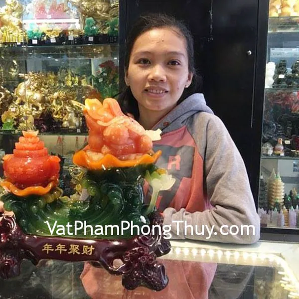 Chị Thuận - Khách hàng mua Thiềm thừ đỏ cam tụ tài K129M