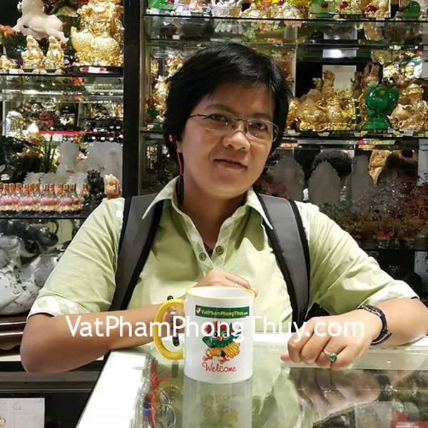 Chị Tiên - khách hàng mua chuỗi ngọc hồng lục bảo S6377-2957