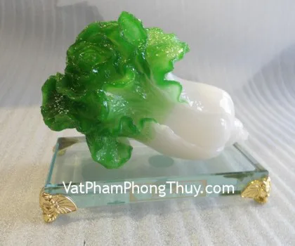 Bắp cải trên túi tiền màu gỗ - đời đời phát tài H203G