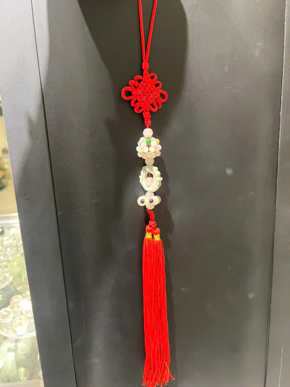 Ngọc bội treo lồng bình an+vòng tròn Miến Điện S285