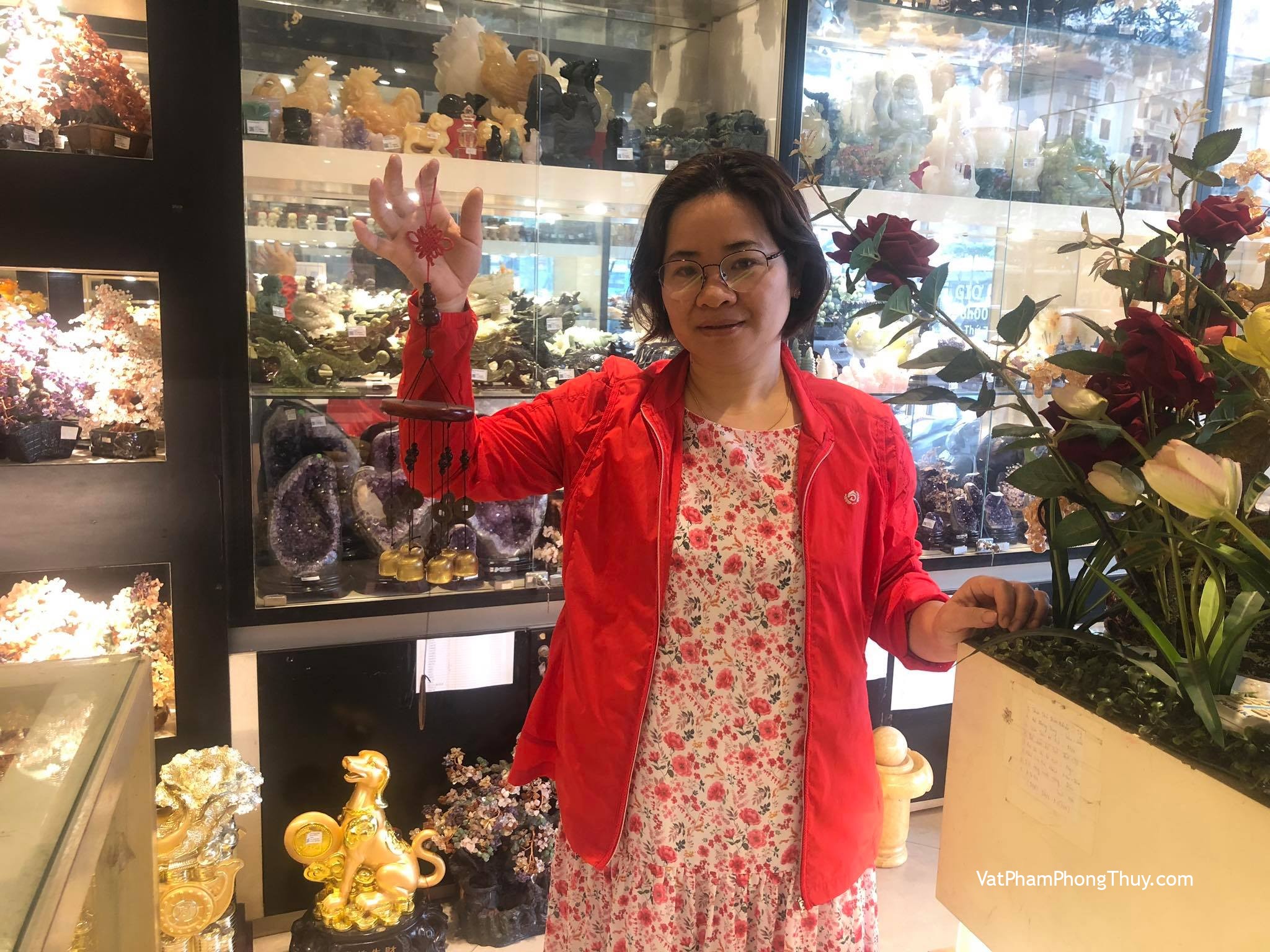 Chị Liên - Khách hàng mua Chuông gió hồ lô gỗ 6 chuông CG1220.